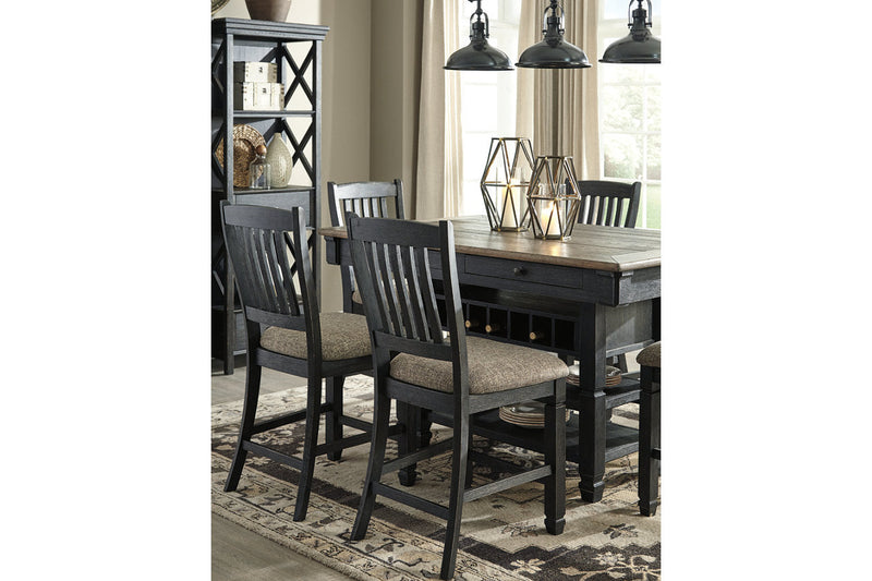 Tyler Creek Black/Gray Counter Height Dining Table with 4 Barstools -  Ashley - Lara Furniture