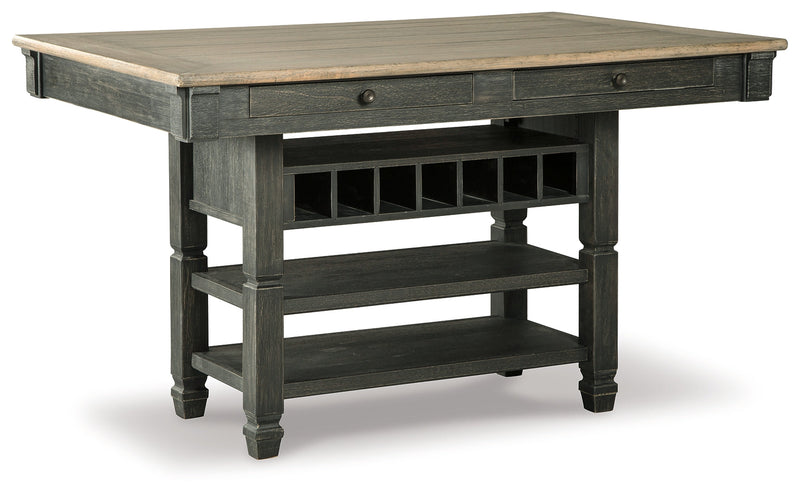 Tyler Creek Black/Gray Counter Height Dining Table and 2 Barstools from Ashley - Lara Furniture