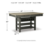Tyler Creek Black/Gray Counter Height Dining Table and 2 Barstools from Ashley - Lara Furniture