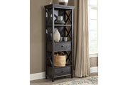 Tyler Creek Black/Grayish Brown Counter Height Table with 4 Barstools, Server and Display Cabinet -  Ashley - Lara Furniture