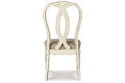 Realyn Chipped White Dining Table and 8 Chairs -  Ashley - Lara Furniture