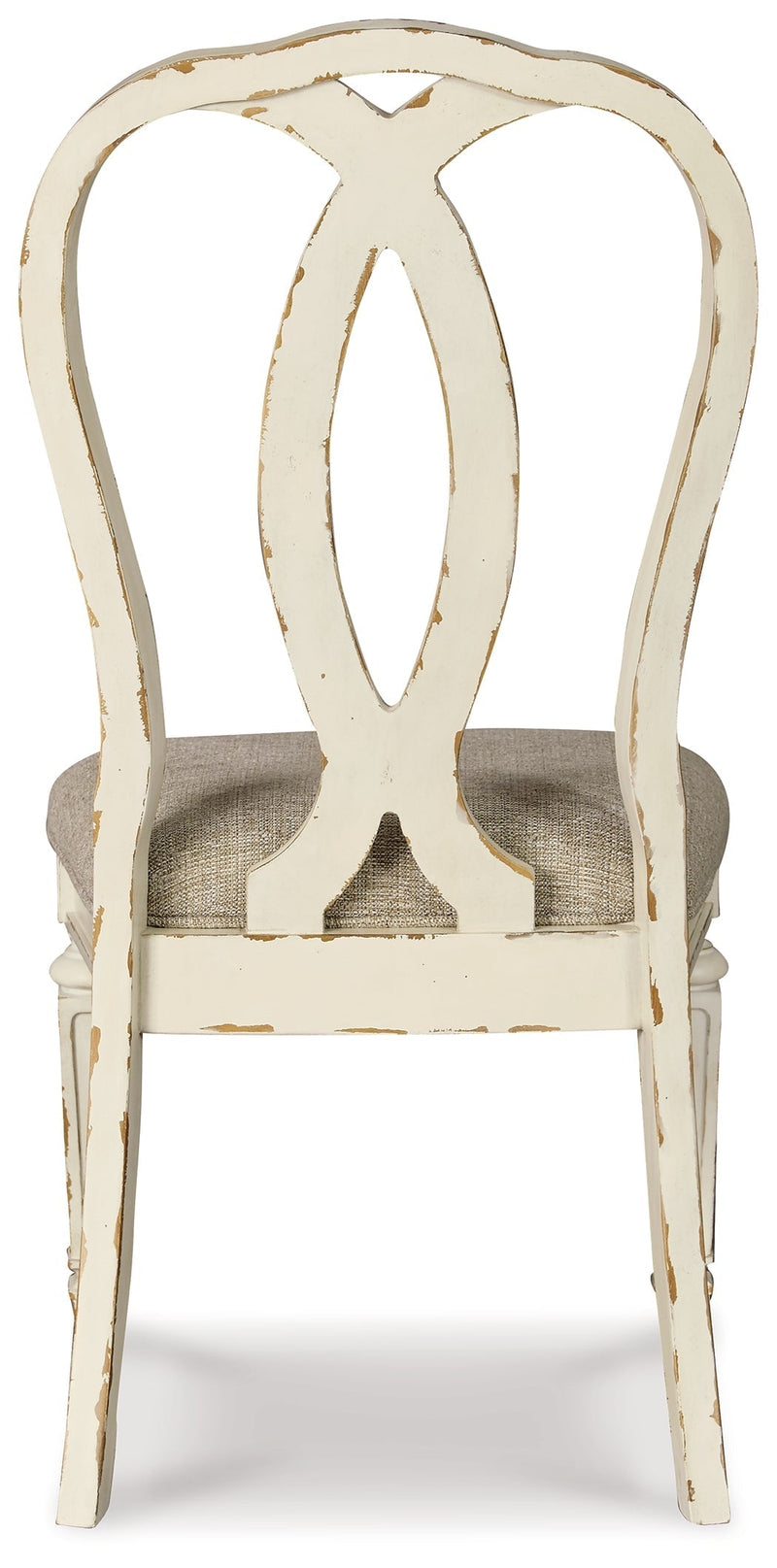 Realyn Dining Table and 6 Chairs with Storage in Chipped White from Ashley - Lara Furniture