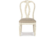 Realyn Chipped White Dining Table and 8 Chairs -  Ashley - Lara Furniture