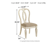 Realyn Dining Table and 6 Chairs with Storage in Chipped White from Ashley - Lara Furniture