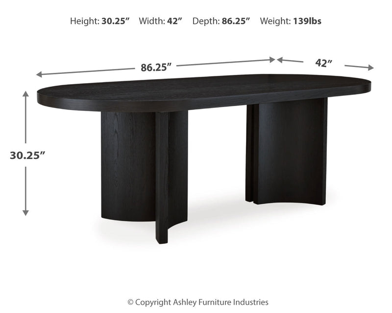 Rowanbeck Dining Table and 4 Chairs from Ashley - Lara Furniture