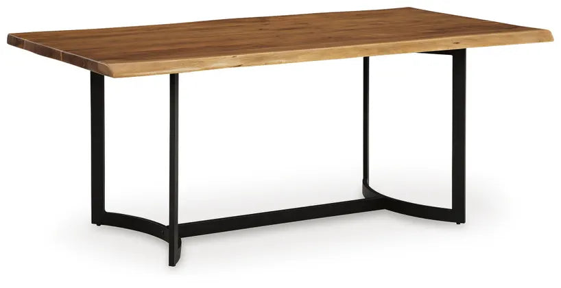 [HOT DEAL] Fortmaine Rectangular Brown/Black Dining Room Table