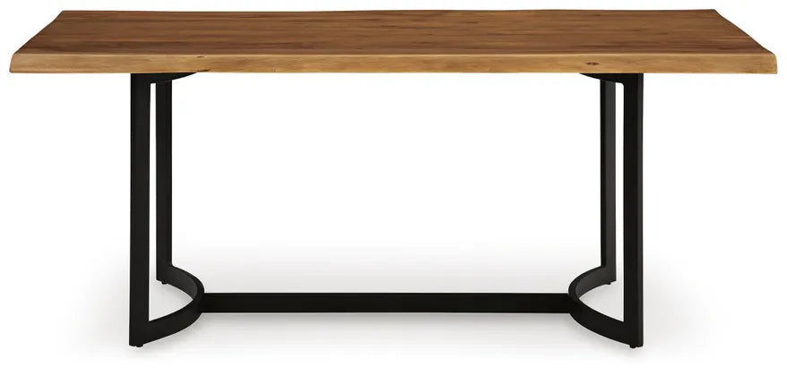 [HOT DEAL] Fortmaine Rectangular Brown/Black Dining Room Table