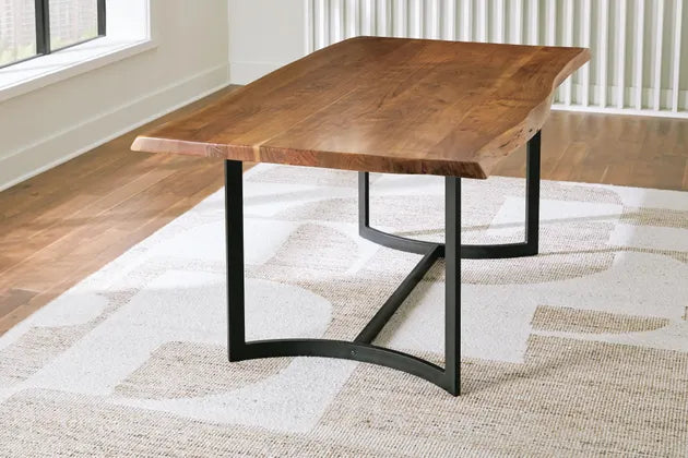 [HOT DEAL] Fortmaine Rectangular Brown/Black Dining Room Table