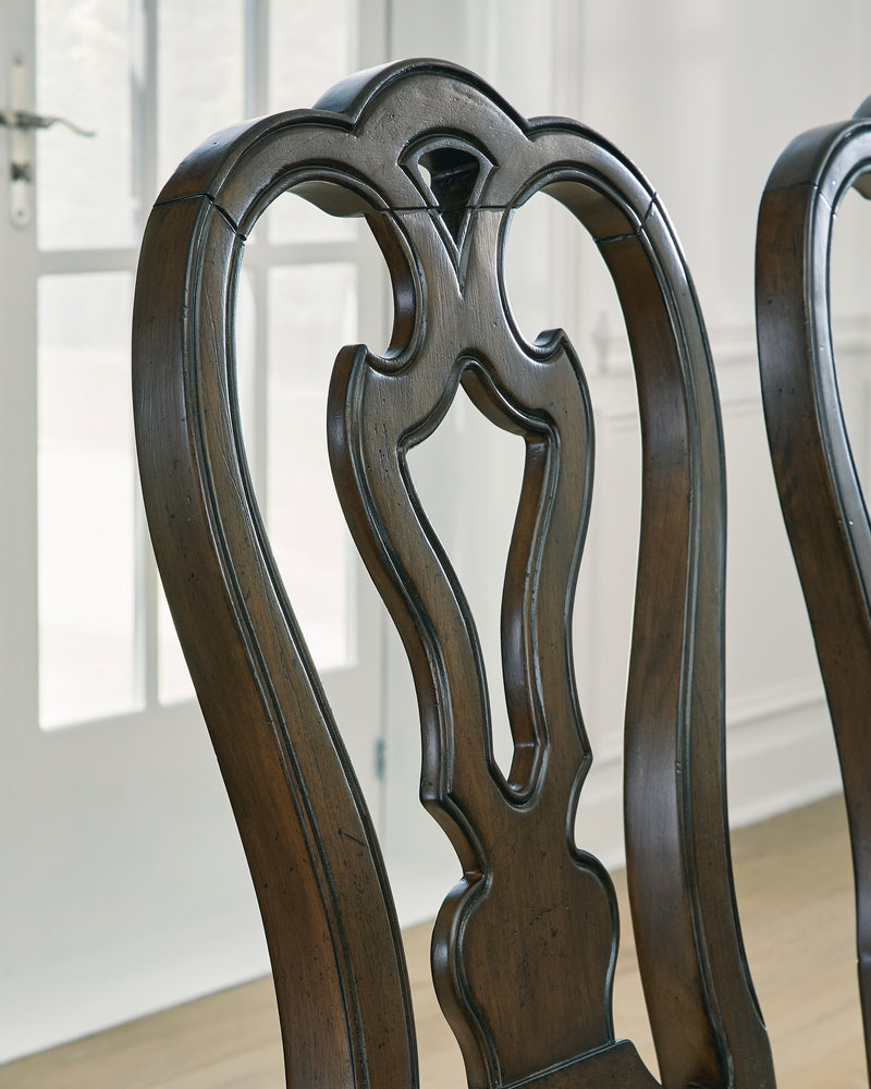 Maylee Dark Brown Dining Table, 6 Chairs and Bench from Ashley - Lara Furniture