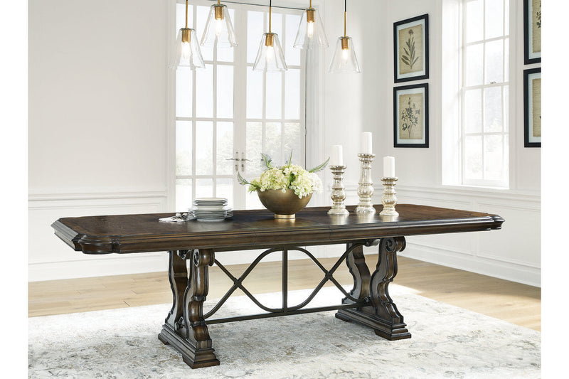 Maylee Dark Brown Dining Extension Table -  Ashley - Lara Furniture