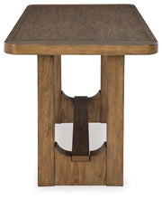 Cabalynn Counter Height Dining Table and 6 Barstools with Storage in Light Brown from Ashley - Lara Furniture
