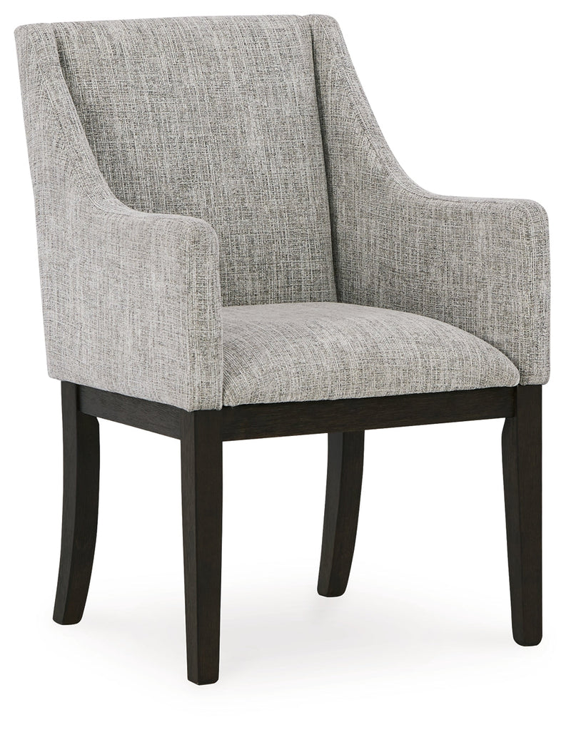 Burkhaus Dining Table and 6 Arm Chairs from Ashley - Lara Furniture