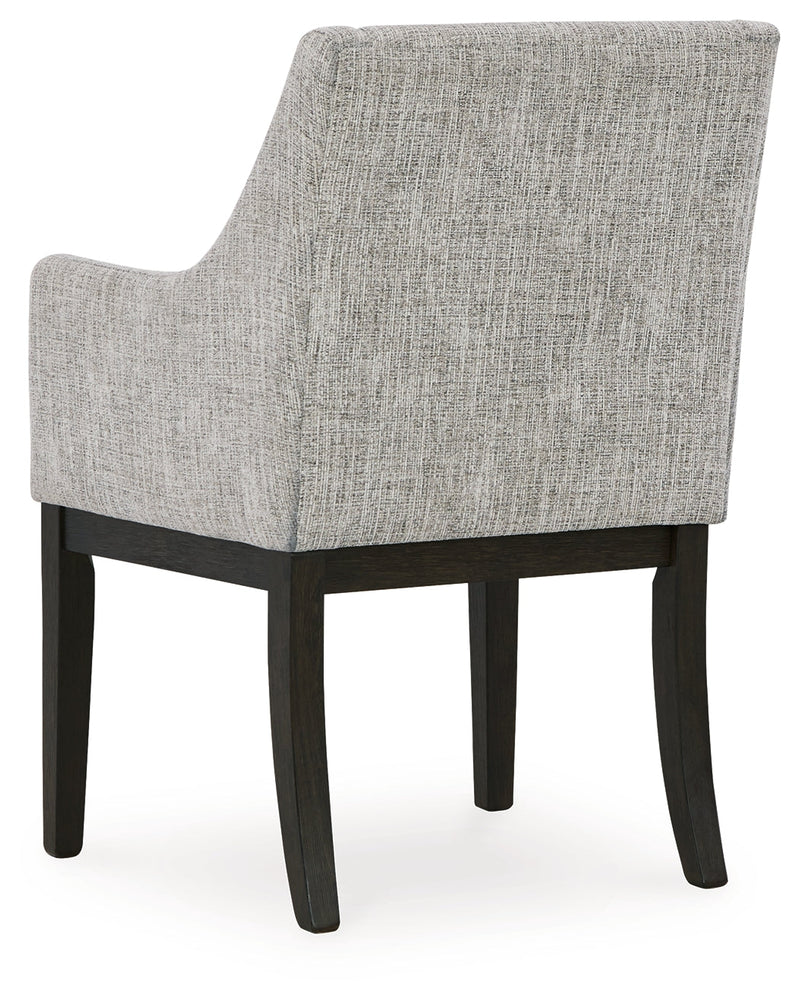 Burkhaus Dining Table and 6 Arm Chairs from Ashley - Lara Furniture