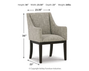 Burkhaus Dining Table and 6 Arm Chairs from Ashley - Lara Furniture