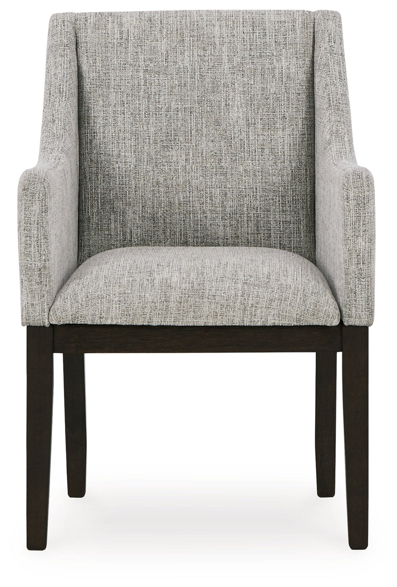 Burkhaus Dining Table and 6 Arm Chairs from Ashley - Lara Furniture