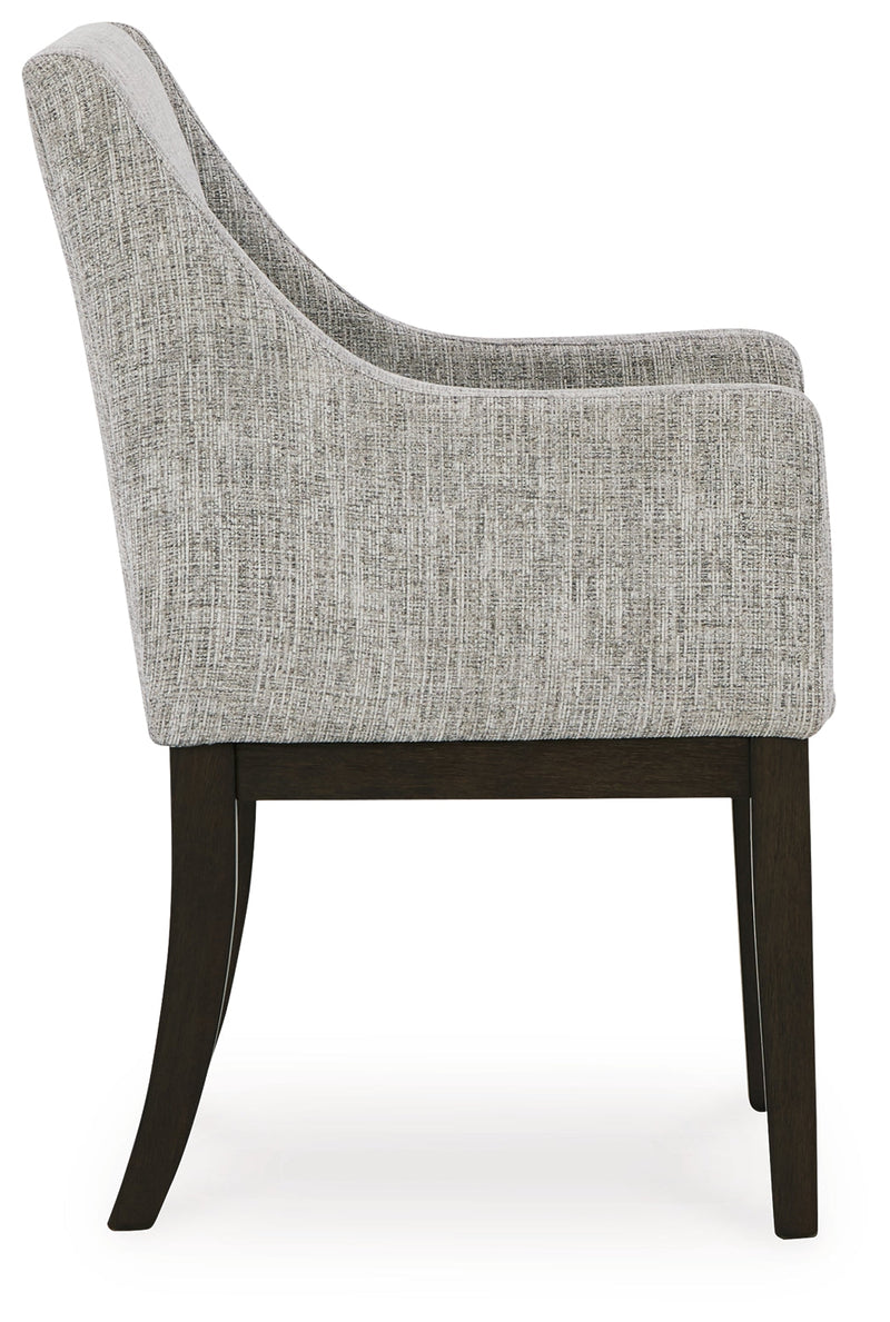 Burkhaus Dining Table and 6 Arm Chairs from Ashley - Lara Furniture