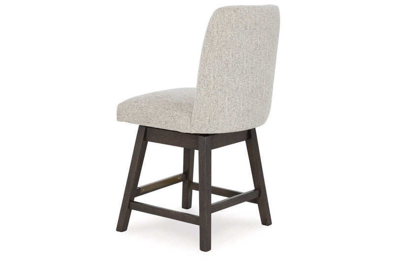 Burkhaus Dark Brown Counter Height Dining Table and 6 Barstools -  Ashley - Lara Furniture