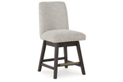 Burkhaus Dark Brown Counter Height Dining Table and 4 Barstools -  Ashley - Lara Furniture