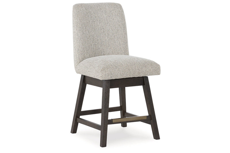 Burkhaus Dark Brown Counter Height Dining Table and 4 Barstools -  Ashley - Lara Furniture