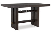Burkhaus Dark Brown Counter Height Dining Table and 4 Barstools -  Ashley - Lara Furniture