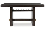 Burkhaus Dark Brown Counter Height Dining Table and 4 Barstools -  Ashley - Lara Furniture