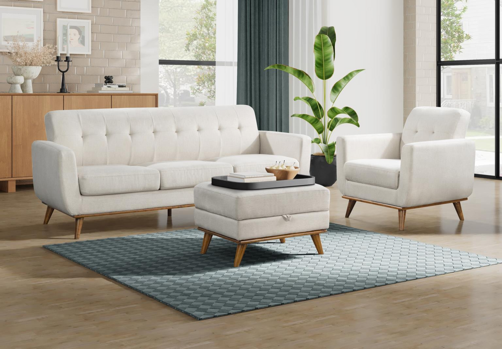 Draper Oatmetal Living Room Set ( Sofa & Chair )