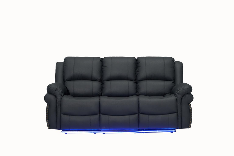 Cesar Black Reclining Living Room Set