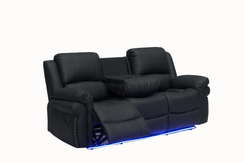 Cesar Black Reclining Living Room Set