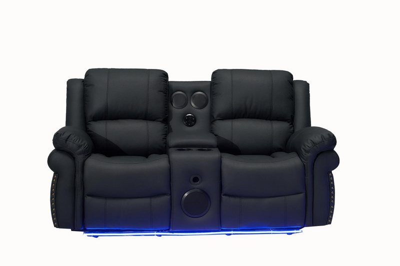 Cesar Black Reclining Living Room Set