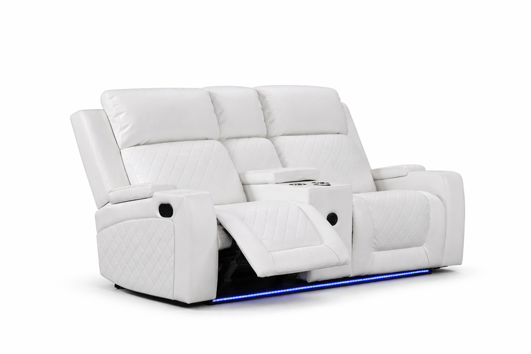 Detroit White Reclining Living Room Set