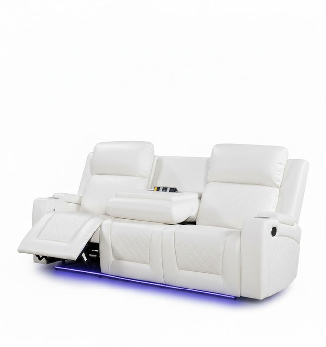 Detroit White Reclining Living Room Set