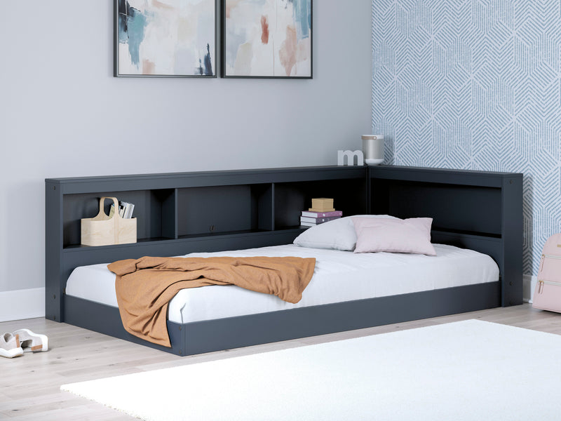 Simmenfort Navy Blue Youth Bookcase Corner Storage Bedroom Set from Ashley - Lara Furniture