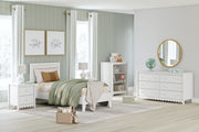 Hallityn White Twin Panel Platform Bed from Ashley - Lara Furniture