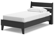 Socalle Black Twin Panel Platform Bed from Ashley - Lara Furniture
