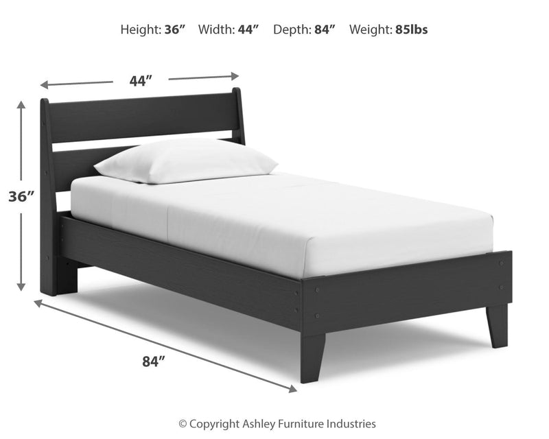 Socalle Twin Panel Platform Bed and Dresser from Ashley - Lara Furniture