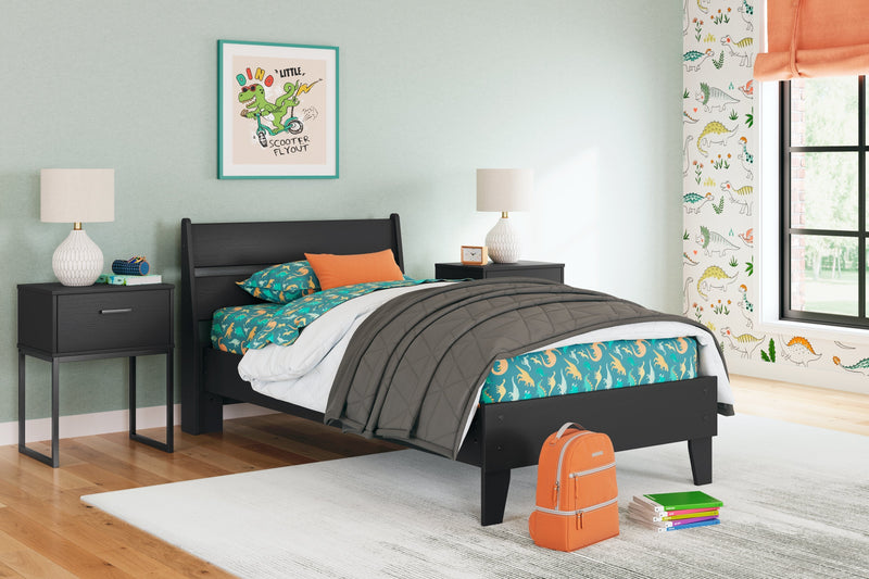Socalle Twin Panel Platform Bed and Dresser from Ashley - Lara Furniture