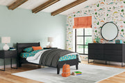 Socalle Black Twin Panel Platform Bed from Ashley - Lara Furniture
