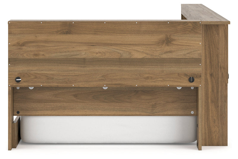 Deanlow Honey Twin Bookcase Storage Bed from Ashley - Lara Furniture