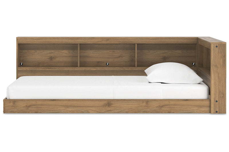 Deanlow Honey Twin Bookcase Storage Bed from Ashley - Lara Furniture