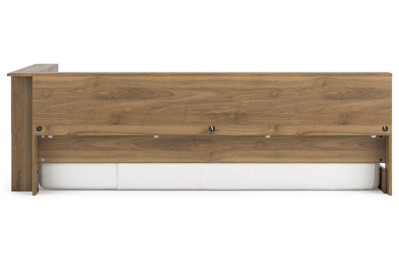 Deanlow Honey Twin Bookcase Storage Bed from Ashley - Lara Furniture