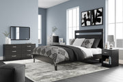 Finch Black Platform Bedroom Set from Ashley - Lara Furniture