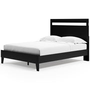 Finch Black Queen Panel Platform Bed with Dresser and Nightstand from Ashley - Lara Furniture