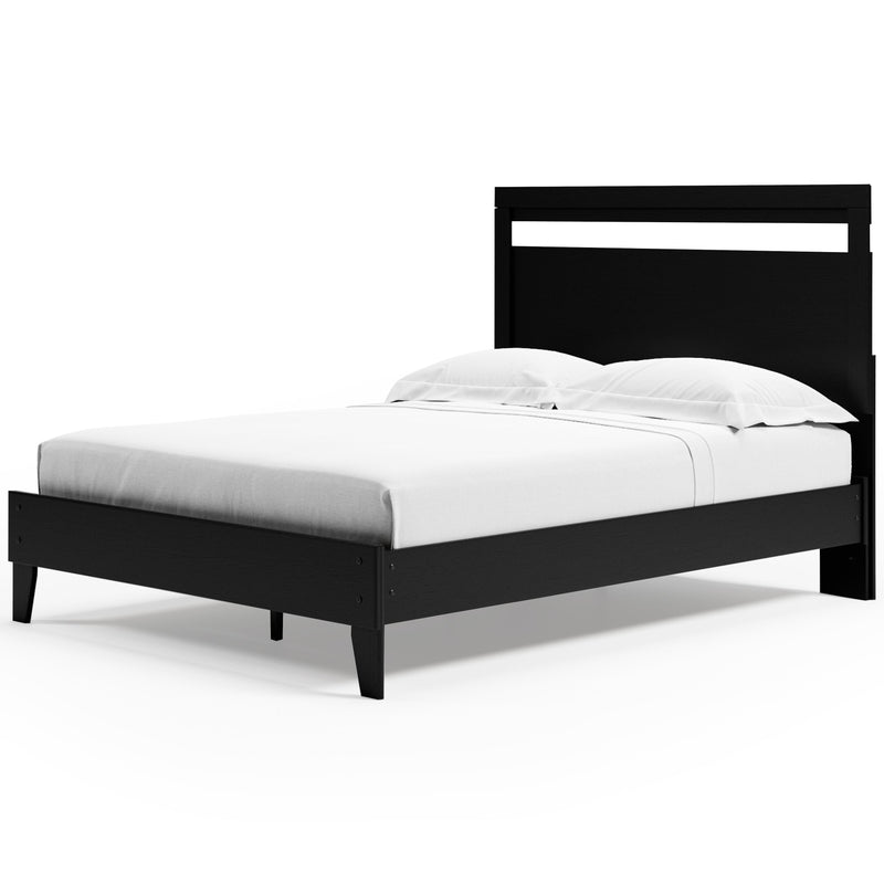 Finch Black Queen Panel Platform Bed with Dresser and Nightstand from Ashley - Lara Furniture