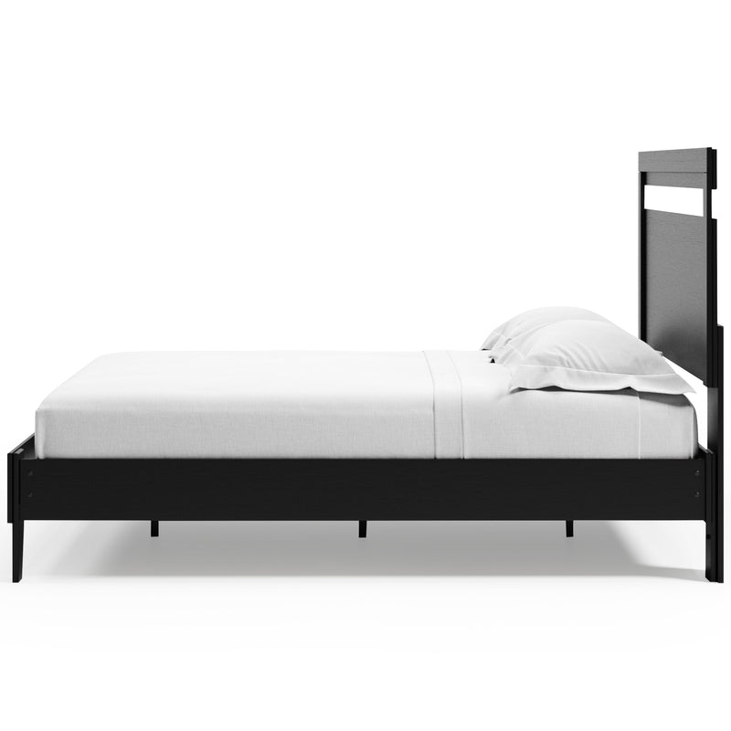 Finch Black Queen Panel Platform Bed with Dresser and Nightstand from Ashley - Lara Furniture