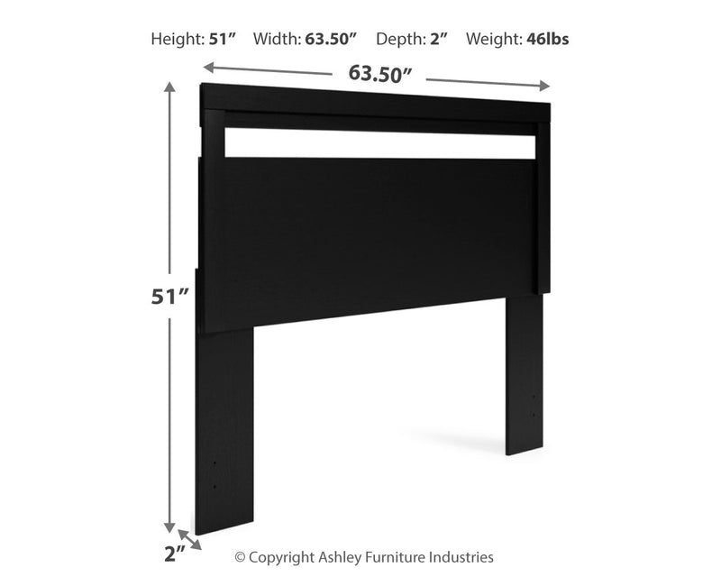 Finch Black Queen Panel Platform Bed with Dresser and Nightstand from Ashley - Lara Furniture