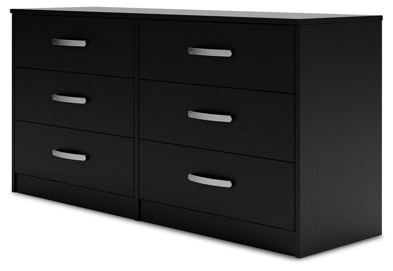 Finch Black Queen Panel Platform Bed with Dresser and Nightstand from Ashley - Lara Furniture