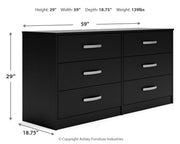 Finch Black Queen Panel Platform Bed with Dresser and Nightstand from Ashley - Lara Furniture