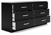 Finch Black Queen Panel Platform Bed with Dresser and Nightstand from Ashley - Lara Furniture
