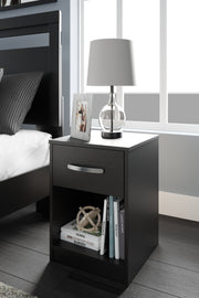 Finch Black Queen Panel Platform Bed with Dresser and Nightstand from Ashley - Lara Furniture