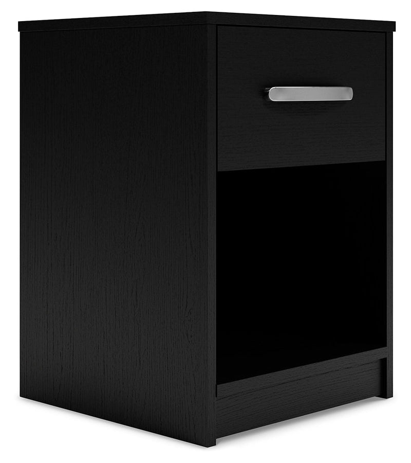 Finch Black Queen Panel Platform Bed with Dresser and Nightstand from Ashley - Lara Furniture